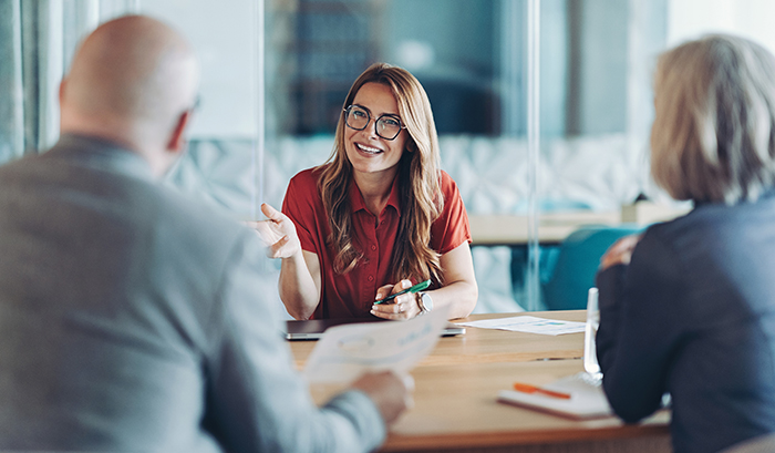 Young female business leader